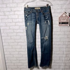 BKE Stella boot distressed-destroyed jeans size 27